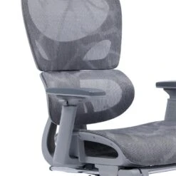 Καρέκλα γραφείου διευθυντή με υποπόδιο Thelonius Pakoworld Mesh γκρι -Vougioukas karekla grapheioi thieithinti me ipopothio thelonius pakoworld mesh gkri 8