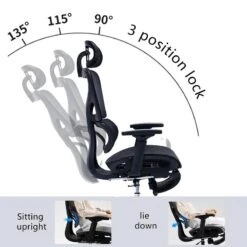 Καρέκλα γραφείου διευθυντή με υποπόδιο Thelonius Pakoworld Mesh μαύρο -Vougioukas karekla grapheioi thieithinti me ipopothio thelonius pakoworld mesh mairo 2