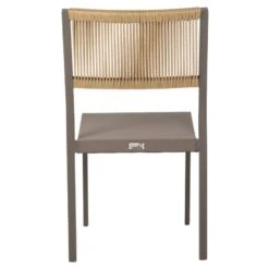 ΚΑΡΕΚΛΑ ΑΛΟΥΜΙΝΙΟΥ ΣΑΜΠΑΝΙ ΜΕ RATTAN & TEXTLINE HM5921.03 46x55,5x83 εκ. -Vougioukas karekla kipou 24