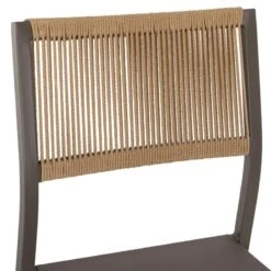 ΚΑΡΕΚΛΑ ΑΛΟΥΜΙΝΙΟΥ ΣΑΜΠΑΝΙ ΜΕ RATTAN & TEXTLINE HM5921.03 46x55,5x83 εκ. -Vougioukas karekla kipou 25