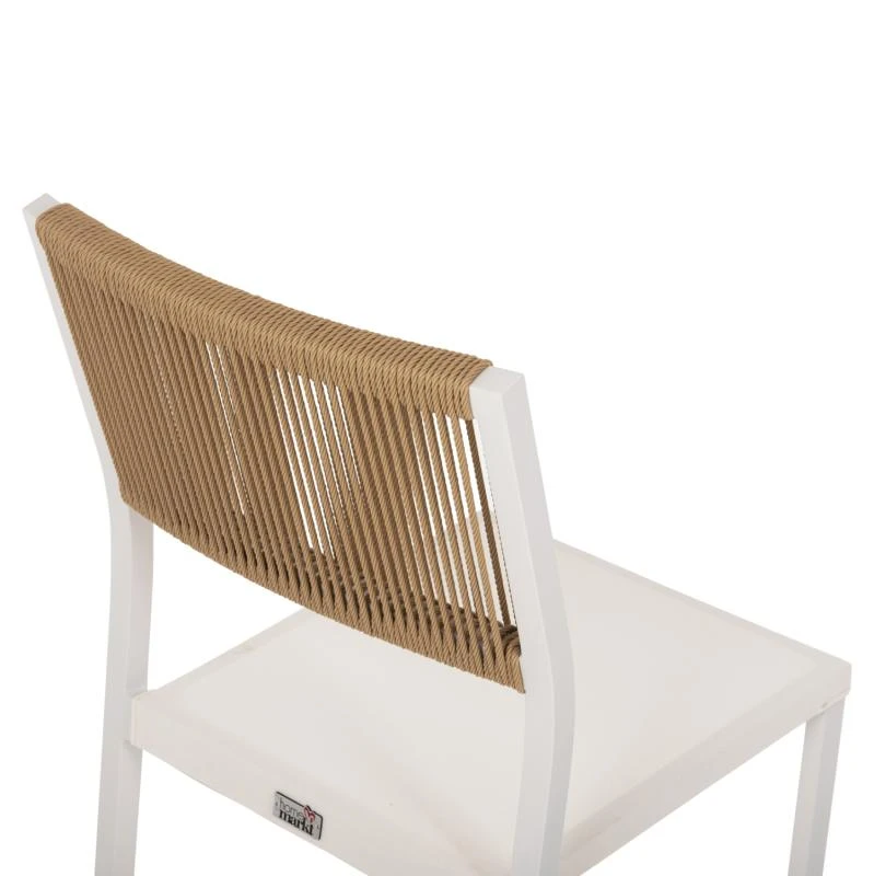 ΚΑΡΕΚΛΑ ΑΛΟΥΜΙΝΙΟΥ ΛΕΥΚΗ ΜΠΕΖ RATTAN & TEXTLINE HM5921.02 46x55,5x83Yεκ. 8 ΚΑΡΕΚΛΑ ΑΛΟΥΜΙΝΙΟΥ ΛΕΥΚΗ ΜΠΕΖ RATTAN & TEXTLINE HM5921.02 46x55,5x83Yεκ. - Image 8