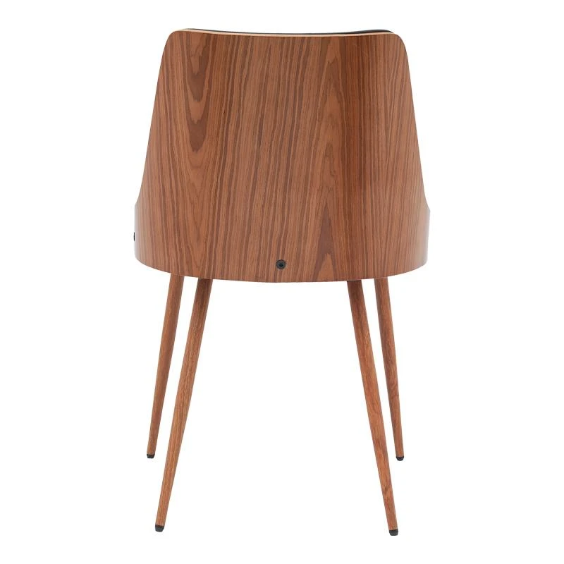 Καρέκλα Korom Pakoworld μαύρο Pu-πόδι καρυδί μέταλλο 50x58.5x78εκ 5 Καρέκλα Korom Pakoworld μαύρο Pu-πόδι καρυδί μέταλλο 50x58.5x78εκ - Image 5