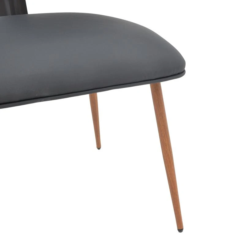 Καρέκλα Ubane Pakoworld μαύρο Pu-πόδι καρυδί μέταλλο 53x62.5x85εκ 8 Καρέκλα Ubane Pakoworld μαύρο Pu-πόδι καρυδί μέταλλο 53x62.5x85εκ - Image 8