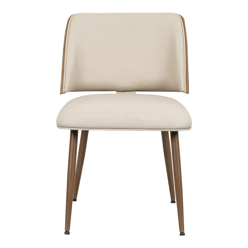 Καρέκλα Ubane Pakoworld μπεζ Pu-πόδι καρυδί μέταλλο 53x62.5x85εκ 3 Καρέκλα Ubane Pakoworld μπεζ Pu-πόδι καρυδί μέταλλο 53x62.5x85εκ - Image 3