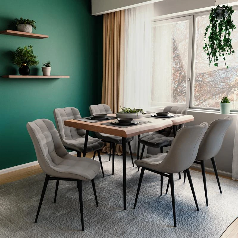 Καρέκλα Vittorio Pakoworld ανθρακί βελούδο-πόδι μαύρο μέταλλο 46x62x80εκ 1 Καρέκλα Vittorio Pakoworld ανθρακί βελούδο-πόδι μαύρο μέταλλο 46x62x80εκ