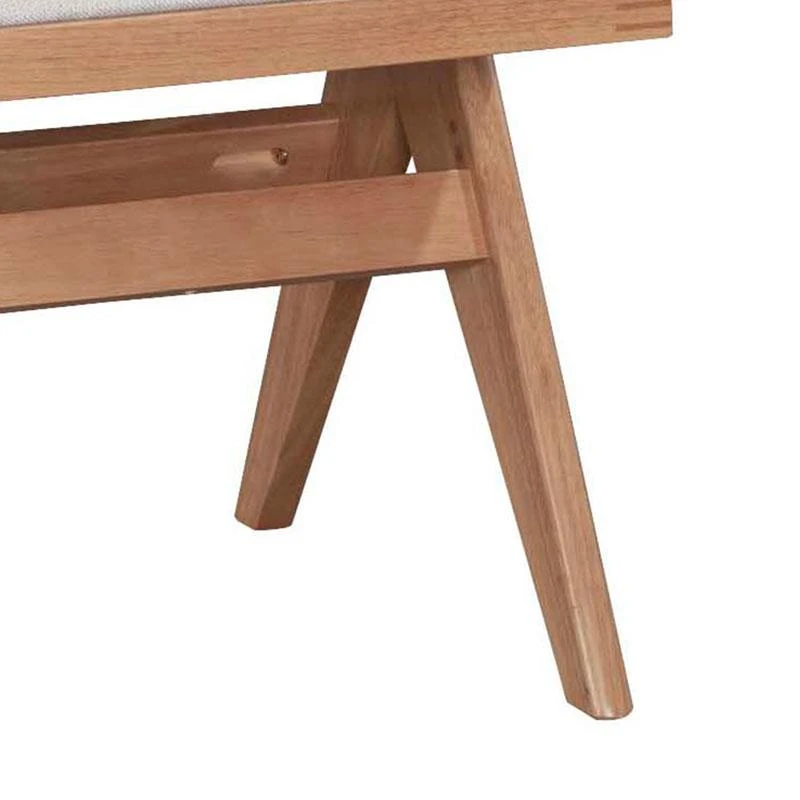 Καρέκλα Winslow Pakoworld ξύλο Rubberwood ανοικτό καρυδί-pvc Rattan φυσικό-ύφασμα γκρι 2 Καρέκλα Winslow Pakoworld ξύλο Rubberwood ανοικτό καρυδί-pvc Rattan φυσικό-ύφασμα γκρι - Image 2