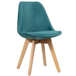 Demy Καρέκλα Ξύλινη Βελουτέ 49x54x83εκ
