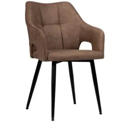 Valeria Πολυθρόνα Μεταλλική Ύφασμα Suede 55x60x86.5εκ