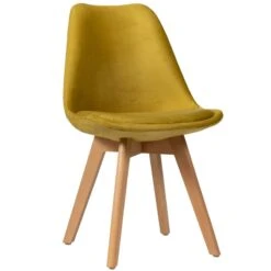 Demy Καρέκλα Ξύλινη Βελουτέ 49x54x83εκ -Vougioukas karekles kouzinas trapezarias 5