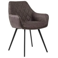 Nicko Πολυθρόνα Μεταλλική Ύφασμα Suede 63x60x85εκ