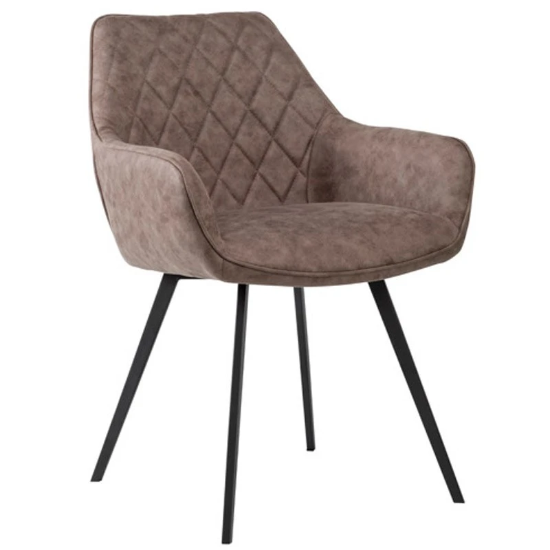 Nicko Πολυθρόνα Μεταλλική Ύφασμα Suede 63x60x85εκ 2 Nicko Πολυθρόνα Μεταλλική Ύφασμα Suede 63x60x85εκ - Image 2