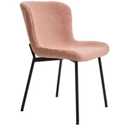 Melina Καρέκλα Μεταλλική Ύφασμα Teddy 48x59x80εκ -Vougioukas karekles kouzinas trapezarias 55