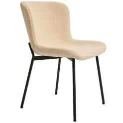 Melina Καρέκλα Μεταλλική Ύφασμα Teddy 48x59x80εκ -Vougioukas karekles kouzinas trapezarias 59