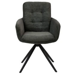 Soren Πολυθρόνα Μεταλλική Ύφασμα Κοτλέ Περιστρεφόμενη 58x64x89εκ -Vougioukas karekles kouzinas trapezarias 84