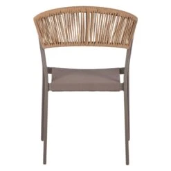 ΠΟΛΥΘΡΟΝΑ ΑΛΟΥΜΙΝΙΟΥ MIRI HM5891.03 ΣΑΜΠΑΝΙΖΕ ΣΚΕΛΕΤΟΣ&TEXTLINE- RATTAN 56x60x81,5Υ εκ. -Vougioukas karekles polithrones kipou 5