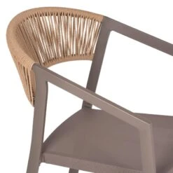 ΠΟΛΥΘΡΟΝΑ ΑΛΟΥΜΙΝΙΟΥ MIRI HM5891.03 ΣΑΜΠΑΝΙΖΕ ΣΚΕΛΕΤΟΣ&TEXTLINE- RATTAN 56x60x81,5Υ εκ. -Vougioukas karekles polithrones kipou 7