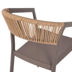 ΠΟΛΥΘΡΟΝΑ ΑΛΟΥΜΙΝΙΟΥ MIRI HM5891.03 ΣΑΜΠΑΝΙΖΕ ΣΚΕΛΕΤΟΣ&TEXTLINE- RATTAN 56x60x81,5Υ εκ. -Vougioukas karekles polithrones kipou 8