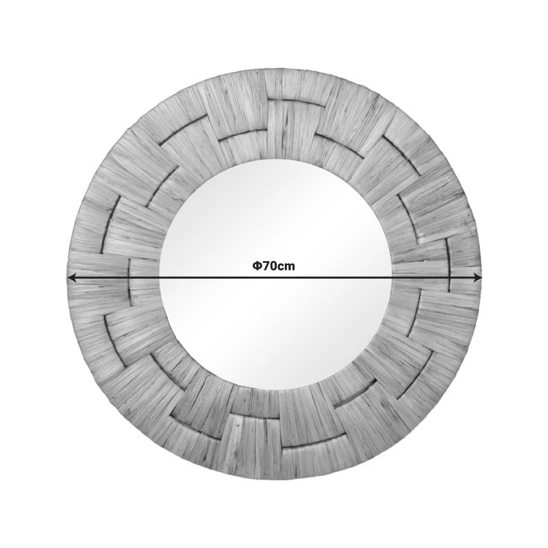 Καθρέπτης Adloms Inart ξύλο σε φυσική απόχρωση Φ70x6εκ 1 Καθρέπτης Adloms Inart ξύλο σε φυσική απόχρωση Φ70x6εκ