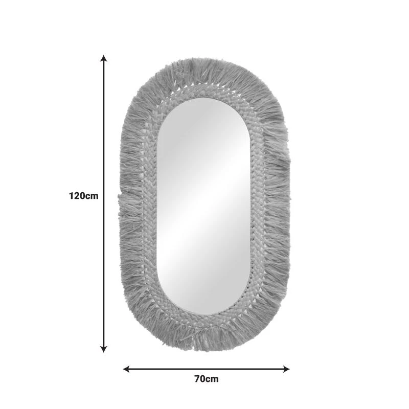 Καθρέπτης Bohnile Inart Sisal σε φυσικό χρώμα 70x4x120εκ 1 Καθρέπτης Bohnile Inart Sisal σε φυσικό χρώμα 70x4x120εκ