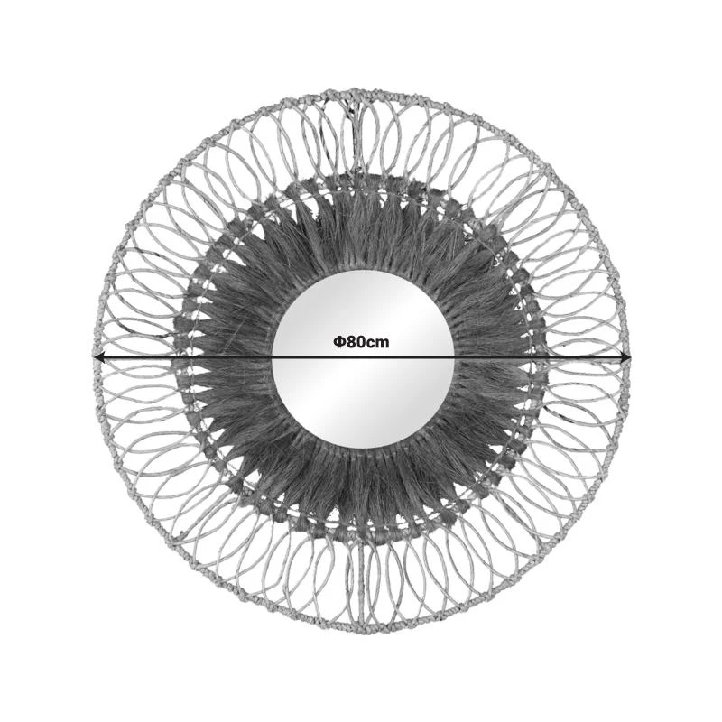 Καθρέπτης Cermine Inart ψάθα σε φυσική απόχρωση Φ80x12εκ 1 Καθρέπτης Cermine Inart ψάθα σε φυσική απόχρωση Φ80x12εκ