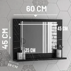 Καθρέπτης Kappa Pakoworld μελαμίνη σε απόχρωση μαύρο μαρμάρου 64x6x47εκ 7 Καθρέπτης Kappa Pakoworld μελαμίνη σε απόχρωση μαύρο μαρμάρου 64x6x47εκ -Vougioukas kathreptis kappa pakoworld melamini se apochrosi mairo marmaroi 64 6 47ek 3