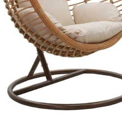 Κούνια Nadim Pakoworld κρεμαστή μέταλλο καφέ-pe φυσικό-μαξιλάρι μπεζ -Vougioukas koinia nadim pakoworld kremasti metallo kaphe pe phisiko maksilari mpez 6