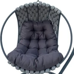 Κούνια φωλιά με βάση Makito Pakoworld μέταλλο-pvc σε γκρι απόχρωση 100x105x195εκ -Vougioukas koinia pholia me vasi makito pakoworld metallo pvc se gkri apochrosi 100 105 195ek 3