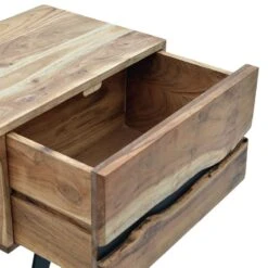 Κομοδίνο Imena Pakoworld μασίφ ξύλο 4εκ φυσικό-μαύρο 45x35x56εκ -Vougioukas komothino imena pakoworld masiph ksilo 4ek phisiko mairo 45 35 56ek 6