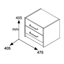 Κομοδίνο OLYMPUS Pakoworld με 2 συρτάρια χρώμα Castillo-toro 47,5x40,5x40,5εκ -Vougioukas komothino olympus pakoworld me 2 sirtaria chroma castillo toro 475 405 405ek 4