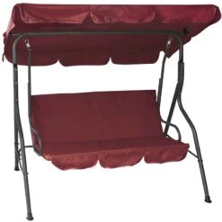 Fenia Κούνια Μεταλλική 3 θέσεων Ανθρακί 170x110x153εκ -Vougioukas kounies kipou exwterikou xwrou 4