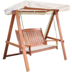 Rivers Κούνια Ξύλινη 2 θέσεων 166x117x178εκ