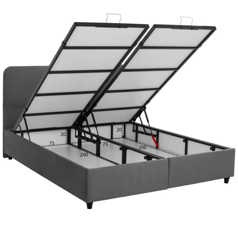 ΚΡΕΒΑΤΙ DOLORES ΜΕ ΑΠΟΘΗΚΕΥΤΙΚΟ ΓΚΡΙ ΒΕΛΟΥΔΟ HM631.10 ΓΙΑ ΣΤΡΩΜΑ 160x200 εκ. 4 ΚΡΕΒΑΤΙ DOLORES ΜΕ ΑΠΟΘΗΚΕΥΤΙΚΟ ΓΚΡΙ ΒΕΛΟΥΔΟ HM631.10 ΓΙΑ ΣΤΡΩΜΑ 160x200 εκ. - Image 4