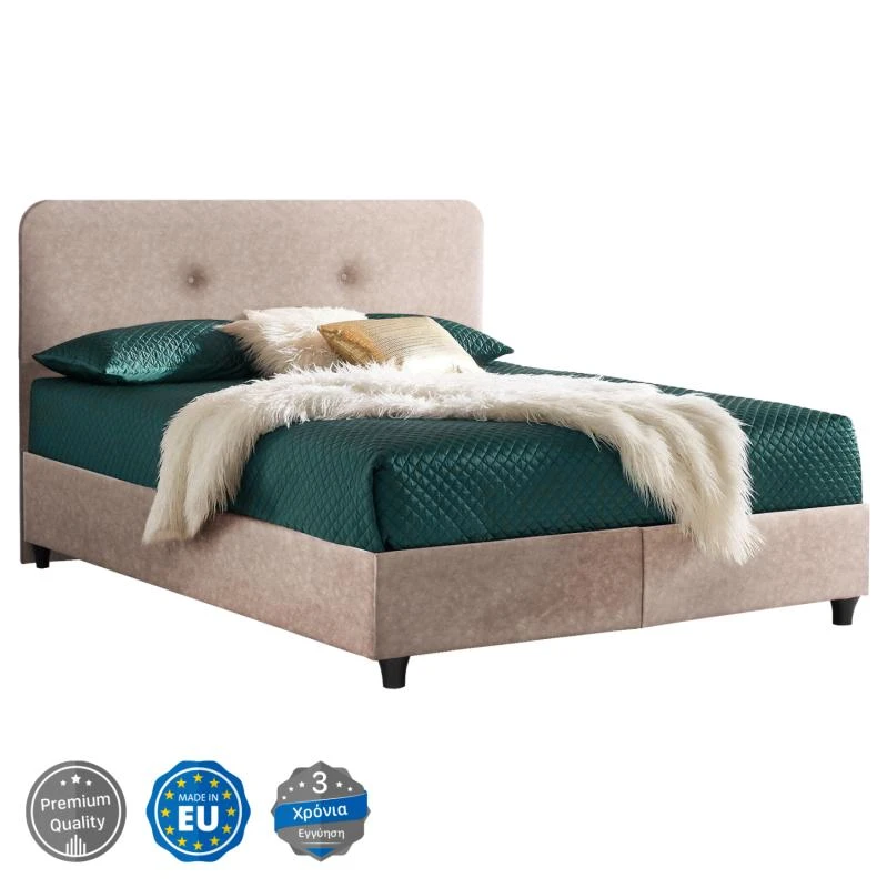 ΚΡΕΒΑΤΙ HM637.22 DOLORES ΜΠΕΖ ΥΦΑΣΜΑ τ.NUBUCK, 150x200 εκ. 1 ΚΡΕΒΑΤΙ HM637.22 DOLORES ΜΠΕΖ ΥΦΑΣΜΑ τ.NUBUCK, 150x200 εκ.