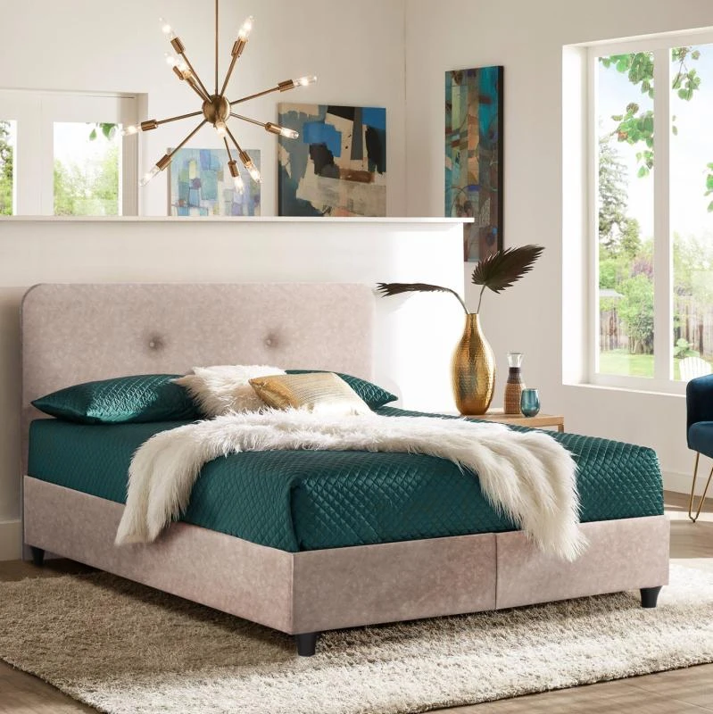 ΚΡΕΒΑΤΙ HM637.22 DOLORES ΜΠΕΖ ΥΦΑΣΜΑ τ.NUBUCK, 150x200 εκ. 2 ΚΡΕΒΑΤΙ HM637.22 DOLORES ΜΠΕΖ ΥΦΑΣΜΑ τ.NUBUCK, 150x200 εκ. - Image 2