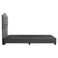 ΚΡΕΒΑΤΙ MALENA ΑΠΟ ΓΚΡΙ ΒΕΛΟΥΔΟ HM647.10 ΓΙΑ ΣΤΡΩΜΑ 120x200 εκ. -Vougioukas krevati malena apo gkri veloitho hm647 10 gia stroma 120 200 ek 1 4