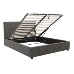 Κρεβάτι Roi Pakoworld διπλό 160x200 ύφασμα ανθρακί + αποθηκευτικό χώρο -Vougioukas krevati roi pakoworld thiplo 160 200 iphasma anthraki apothikeitiko choro 2