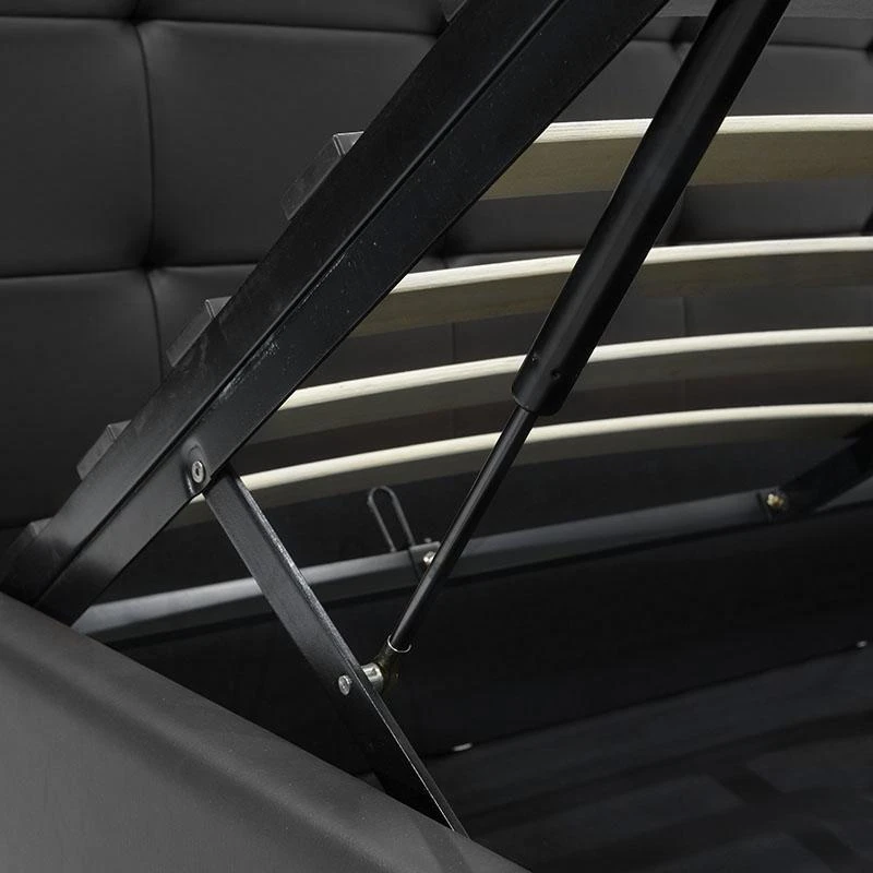 Κρεβάτι Roi Pakoworld διπλό 160x200 PU μαύρο ματ + αποθηκευτικό χώρο 7 Κρεβάτι Roi Pakoworld διπλό 160x200 PU μαύρο ματ + αποθηκευτικό χώρο - Image 7