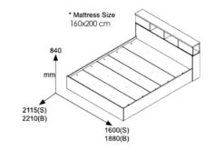 Κρεβάτι διπλό OLYMPUS Pakoworld χρώμα Wenge 160x200εκ -Vougioukas krevati thiplo olympus pakoworld chroma wenge 160 200ek 6