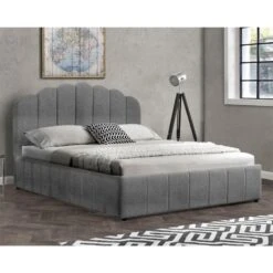 Κρεβάτι διπλό Tatiana Pakoworld ύφασμα ανθρακί με αποθηκευτικό χώρο 160x200εκ -Vougioukas krevati thiplo tatiana pakoworld iphasma anthraki me apothikeitiko choro 160 200ek 3