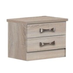 LIFE Κομοδίνο με 2 Συρτάρια, 48x40x39εκ Απόχρωση Sonoma