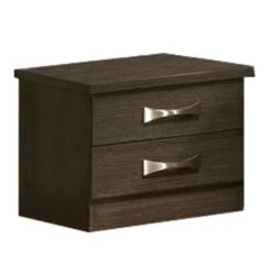 LIFE Κομοδίνο με 2 Συρτάρια, 48x40x39εκ Απόχρωση Wenge
