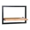 LIZARD Frame Ράφι 50x25x35εκ Μέταλλο Βαφή Μαύρο, Ξύλο Ακακία Φυσικό