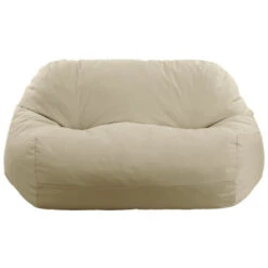 LOFT Πουφ Καναπές 100% Αδιάβροχο, 145x120x65εκ Ύφασμα Sand