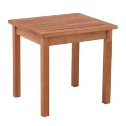 LUGANO Τραπεζάκι Βοηθητικό Ξαπλώστρας 45x40x43εκ Οξιά, Βαφή Εμποτισμού Μελί