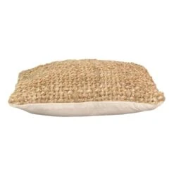 Μαξιλάρι Petron Inart φυσικό γιούτα 45x45x2.5εκ