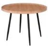 MATRIX Τραπεζάκι Σαλονιού Καθιστικού, Φ70xH.52εκ Μέταλλο Βαφή Μαύρο, Ξύλο Φυσικό