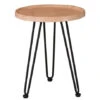 MATRIX Τραπεζάκι Σαλονιού Καθιστικού, Φ45xH.55εκ Μέταλλο Βαφή Μαύρο, Ξύλο Φυσικό