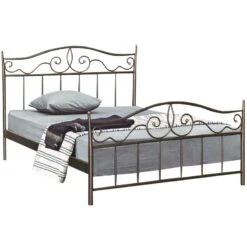 No 60 Κρεβάτι Μεταλλικό Διπλό 160x210x95εκ Για Στρώμα 150x200