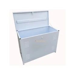 Μπαούλο Μεταλλικό Γαλβανισμένο 440lt 110x50x80εκ -Vougioukas metallika mpaoula exwterikou xwrou kipou 2