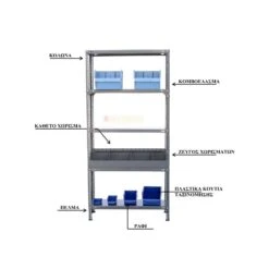 Ράφι Dexion 122 X 46 Cm -Vougioukas metallika rafia dexion 12